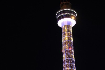 日本神奈川横滨海上塔(夜景)