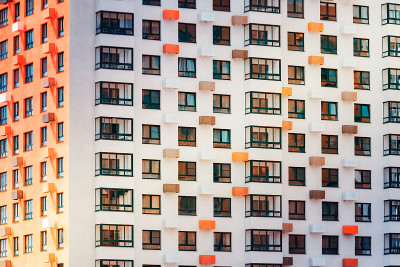 Multistorey concrete apartment