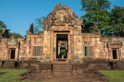Prasat Muang Tam城堡的高棉寺庙纹理