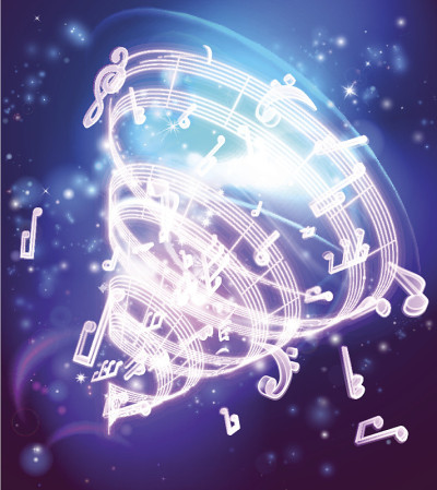 抽象魔术音乐背景音符