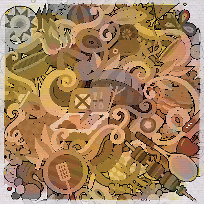 卡通矢量野餐涂鸦插图