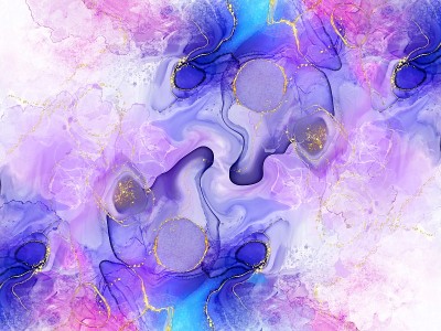 酒精水墨艺术风格插画