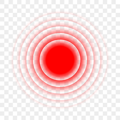 疼痛红圈图标为止痛药药丸包装设计和炎症性疼痛。矢量点符号在肌肉疼痛或头痛和胃