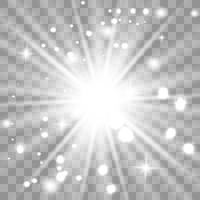 发光的火花。发光恒星爆炸。向量