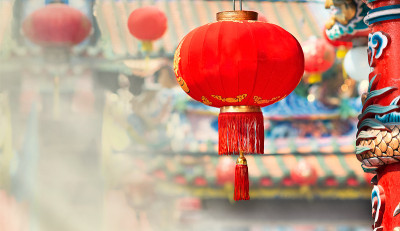 灯笼在中国新年节日。