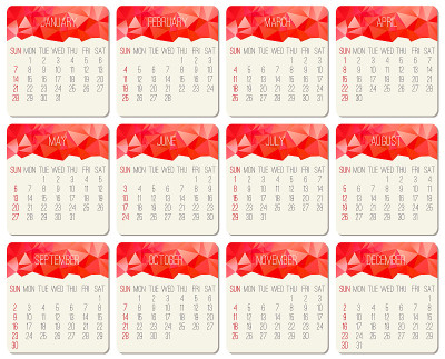 2018年月历