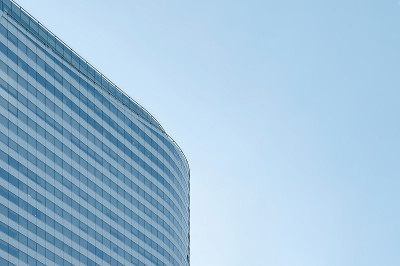 摩天大楼的观点商业办公城市。