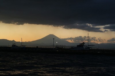 富士山的夜景