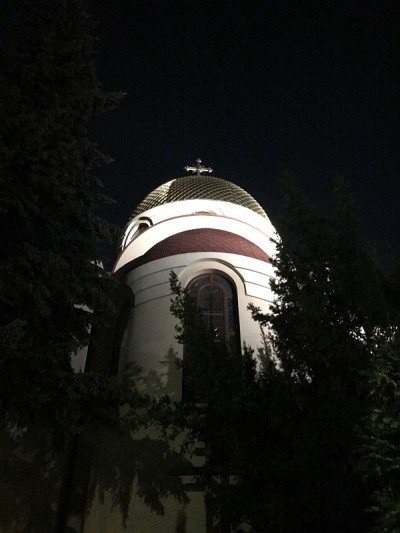 Stettin城市大楼的夜晚