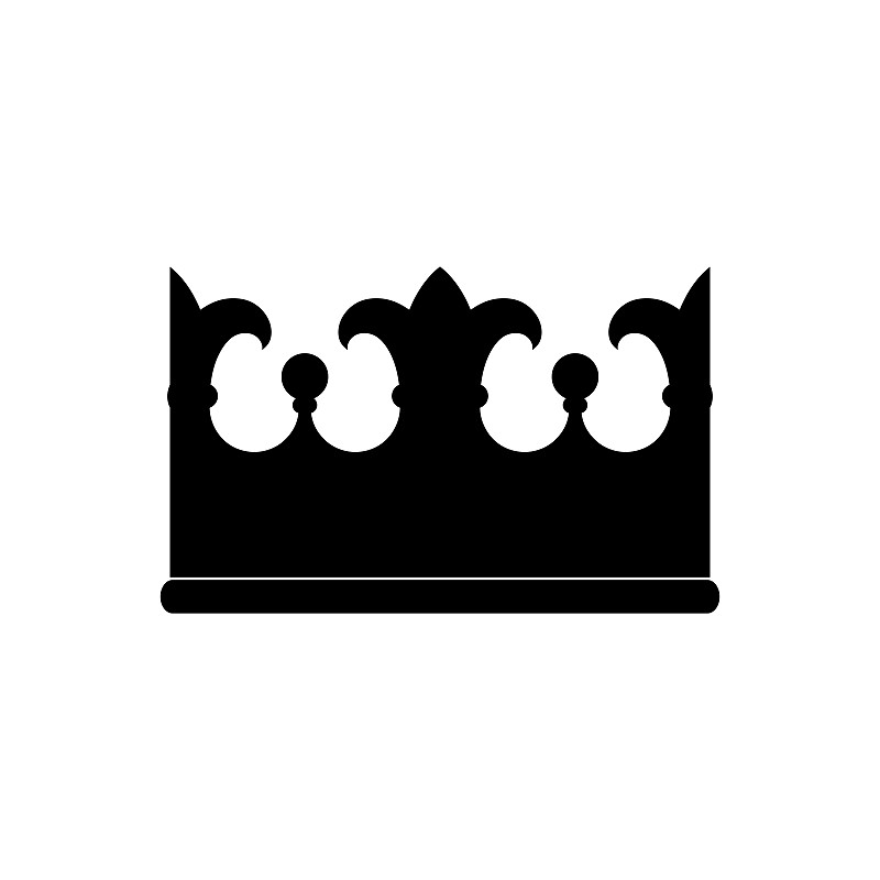 King Crown, black icon on white background