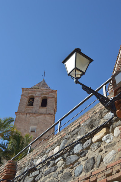 Velez Malaga，圣玛丽亚教堂的钟楼