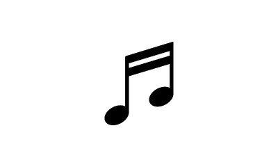 音符，歌曲，旋律或曲调平面矢量图标