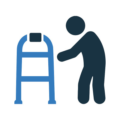 Disabled walker icon / vector graphics