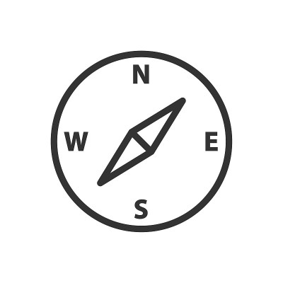 指南针矢量图标