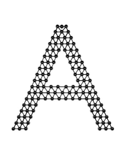 银金属铬球字母表/字母A