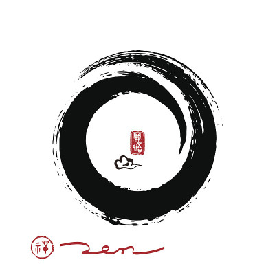 矢量禅笔画圆