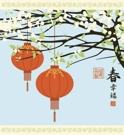挂在枝头的灯笼