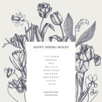Spring flowers design