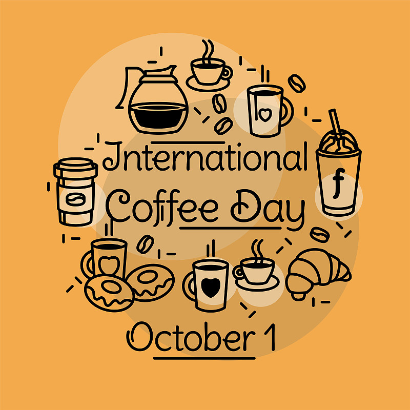 国际咖啡日，10月1日