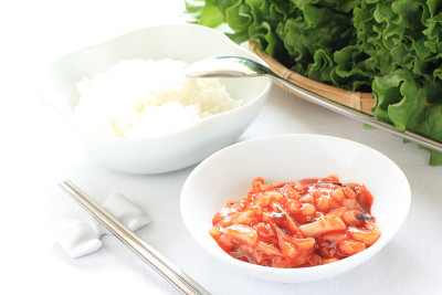 韩国食物，腌鱿鱼
