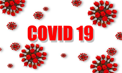 covid-19冠状病毒病毒空间为您的文本背景隔离- 3d渲染