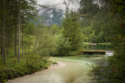 Schiederweiher，美丽的奥地利湖，靠近Hinterstoder