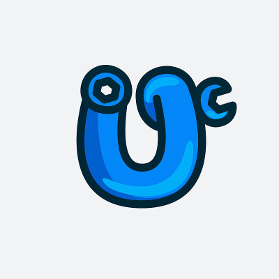 用扳手做成的U字母标识。