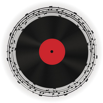 抽象音乐背景矢量插图为您设计