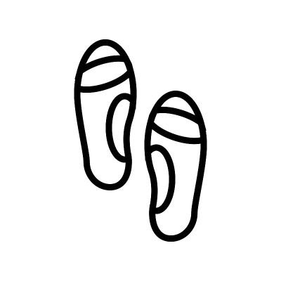 骨科鞋垫线图标矢量插图