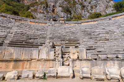 米拉的古老剧院。Demre、土耳其