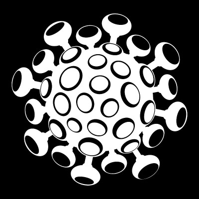 冠状病毒的抽象分子。