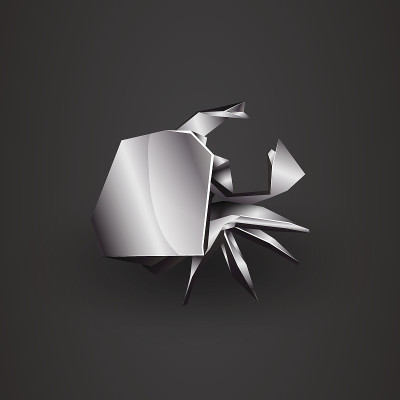 3d铬折纸蟹