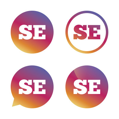 瑞典语符号图标。SE翻译。