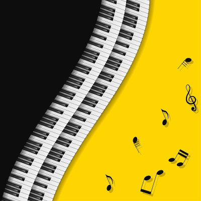 摘要钢琴琴键音乐键盘乐器歌曲旋律矢量设计风格