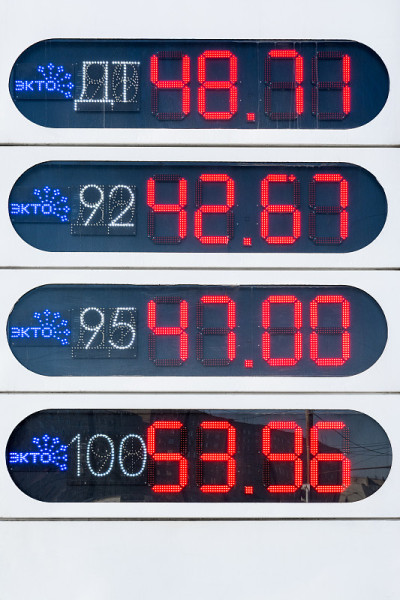 汽油价格信息板