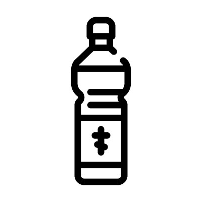 圣水线图标矢量插图黑色