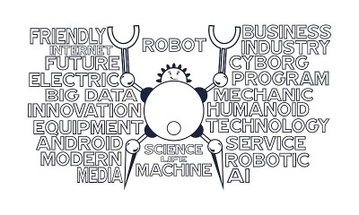 Cute vintage robot