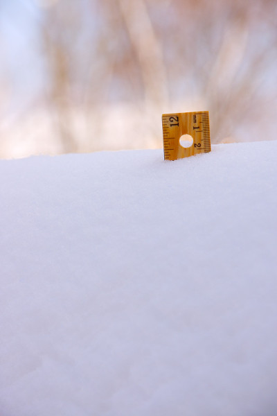 尺在雪12英寸右上方