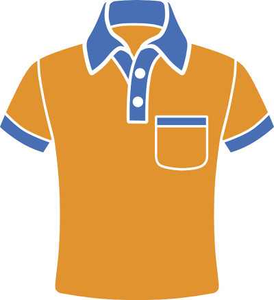 Polo衫矢量图标。