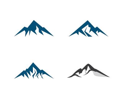 Mountain template vector icon illustration