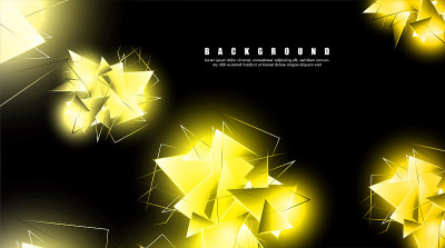 abstract background with glowing gold triangles th