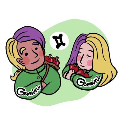 可爱的天蝎座星座卡通矢量插图