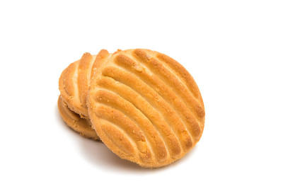 黄油饼干孤立