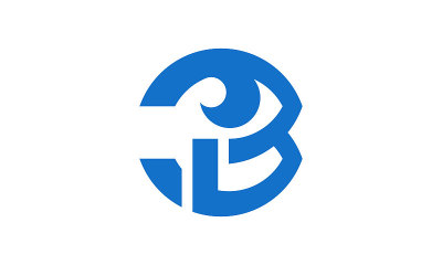 字母B眼睛视觉标志设计
