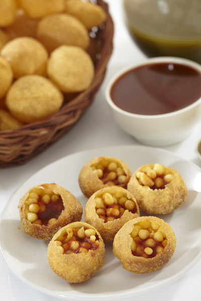 Panipuri, Golgappe，聊天食物，印度