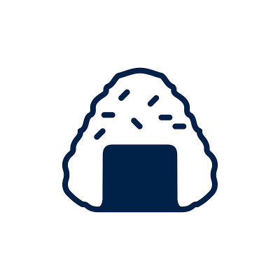 饭团图标logo模板隔离在白色背景上。