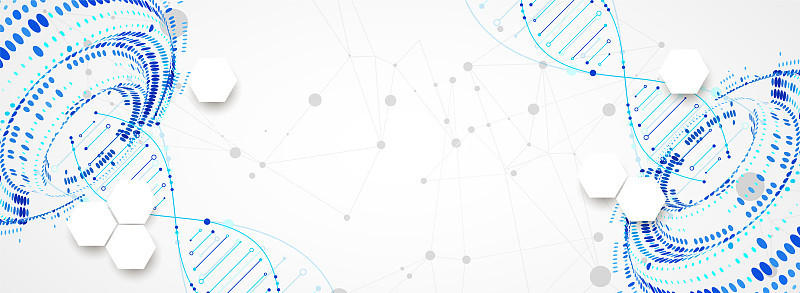 半色调主题向量。科学抽象的背景与连接点和线。