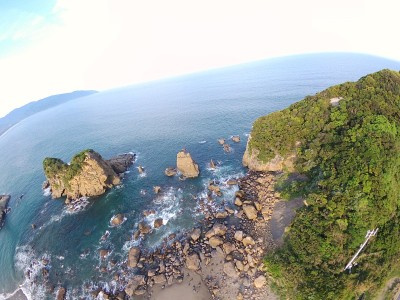 九州宫崎骏日美海滨无人机