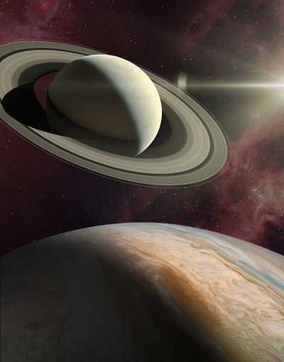 木星和土星的合相。