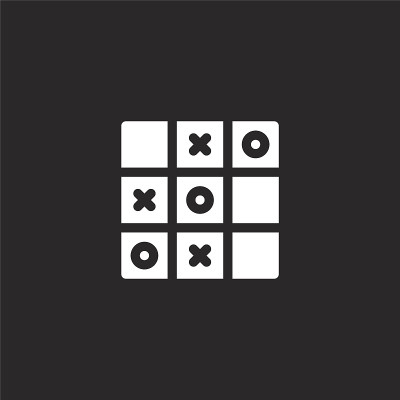 tac - toe图标。填充tic tac - toe图标的网站设计和移动，应用程序开发。Tic t